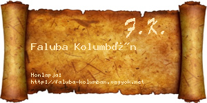 Faluba Kolumbán névjegykártya